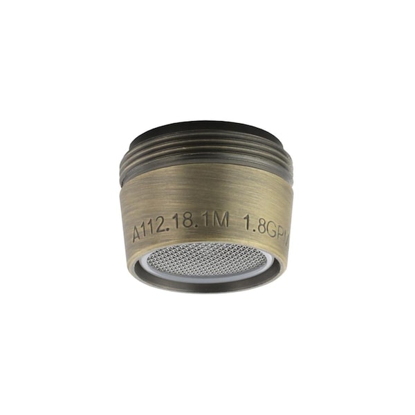 Swivel 0.93 in. - 27 m x 0.85 in. - 27F Dual Thread Faucet Aerator, Antique Brass SW3306487 - main